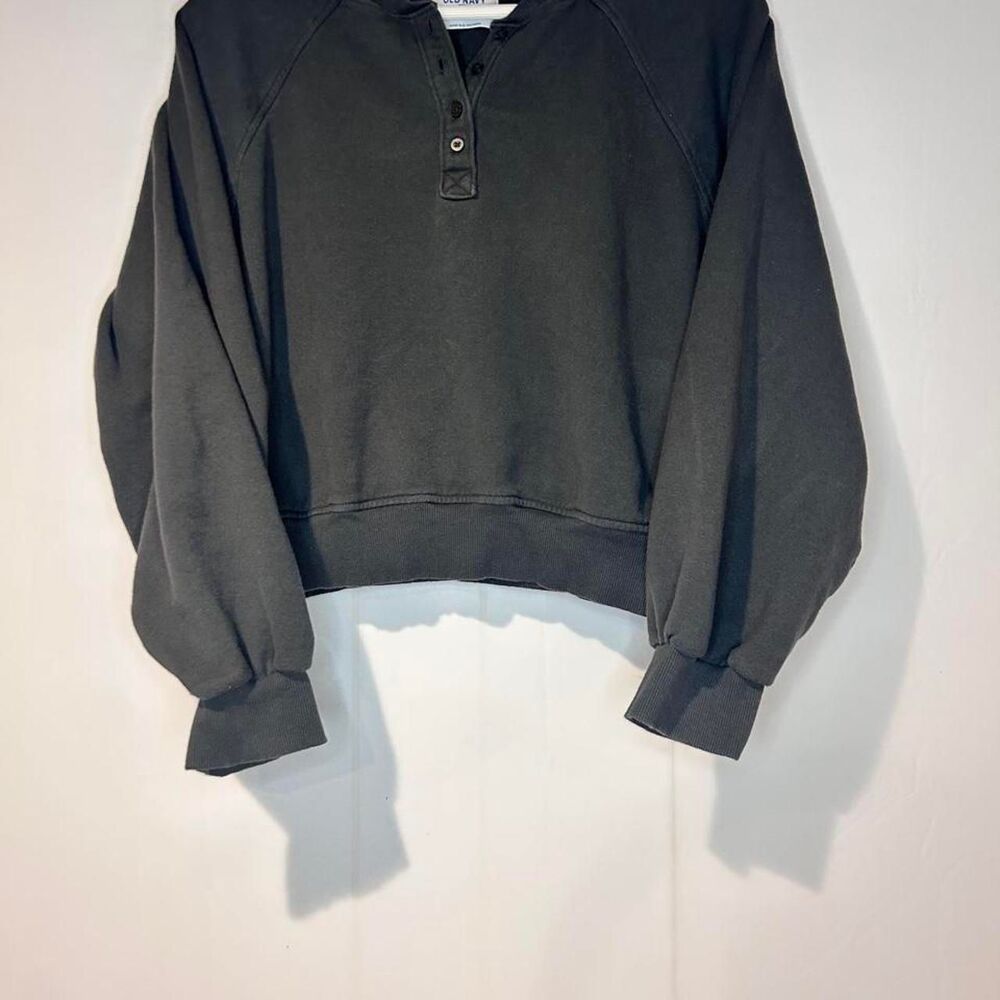 Old-navy Women's Grey and Black Sweatshirt